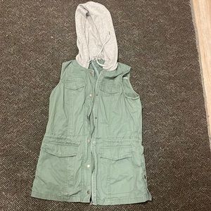 Green Hoodie Short Sleeve